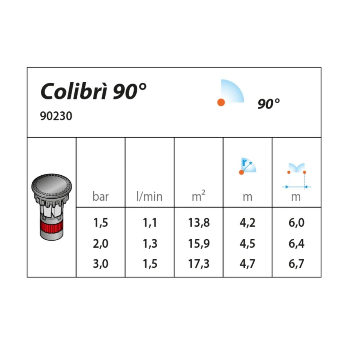 Claber Pop-Up Sprinkler 90º