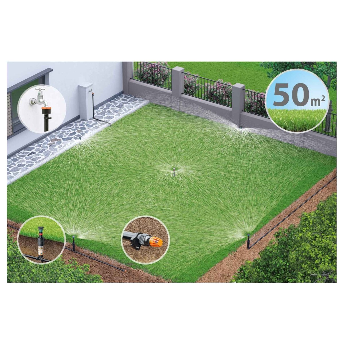Claber Pop-Up Sprinkler Kit