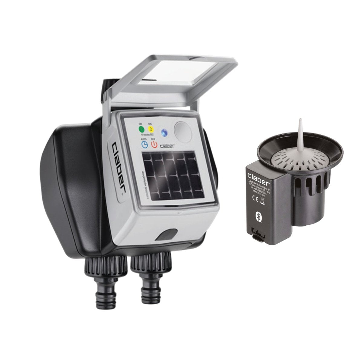 Water - It Claber myAquaSolar Tempo Dual Water Timer & Rain Sensor