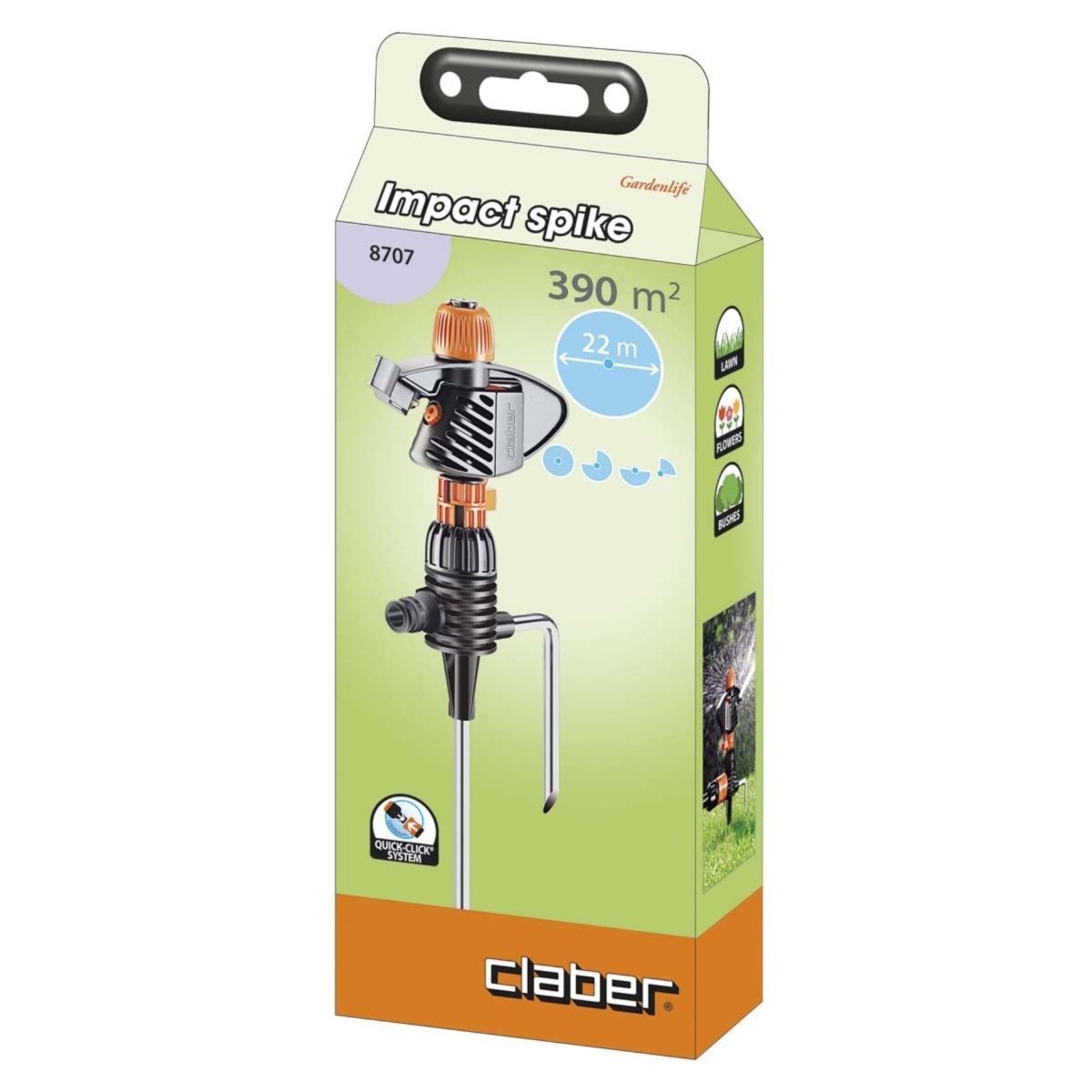Claber 8707 Impact Pulsating Sprinkler