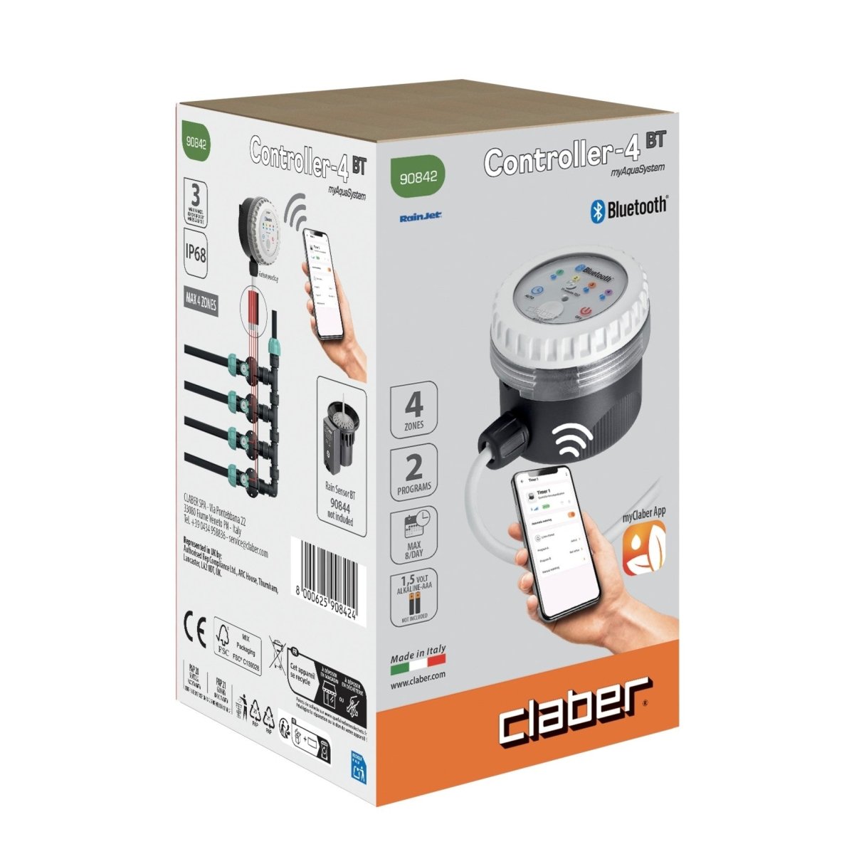 Claber 90842 MyAquaSystem Controller - 4 BT