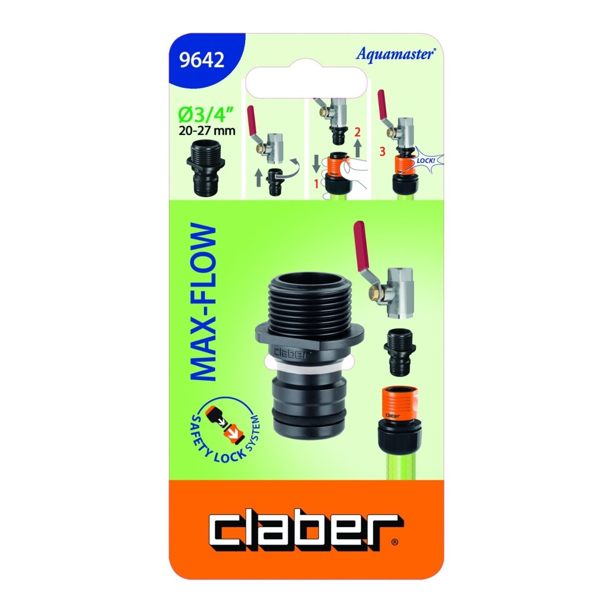 Claber 9642 Threaded Hose Pipe Connector