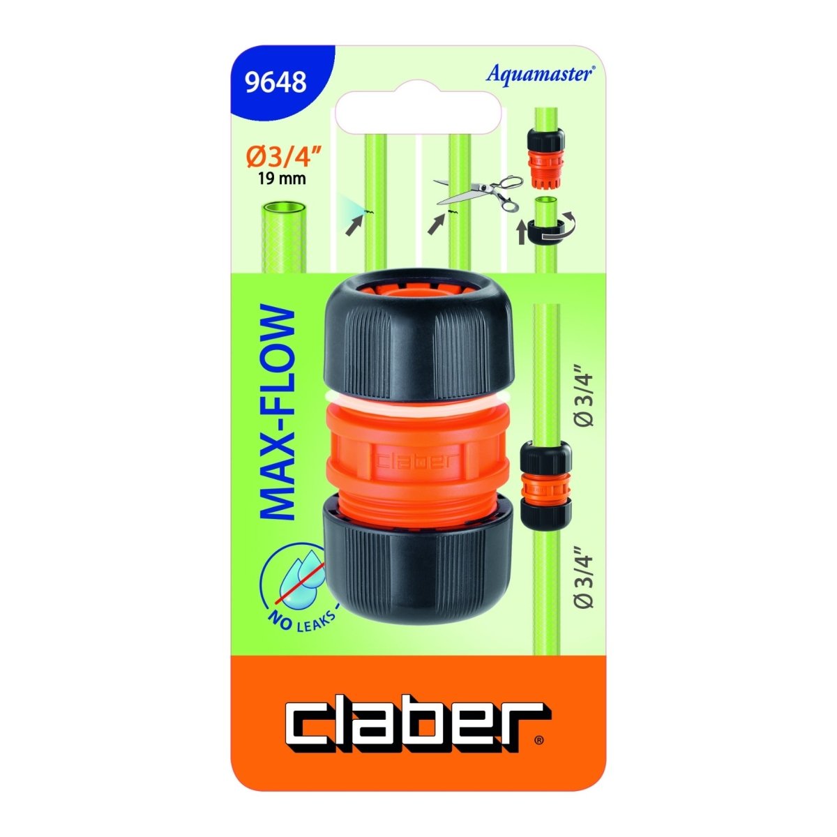 Claber 9648 3/4-Inch Hose Pipe Mender
