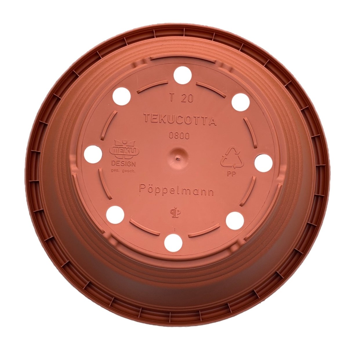 Teku T20 Bulb Bowls 20cm Diameter Plastic Terracotta Colour | Pack of Ten