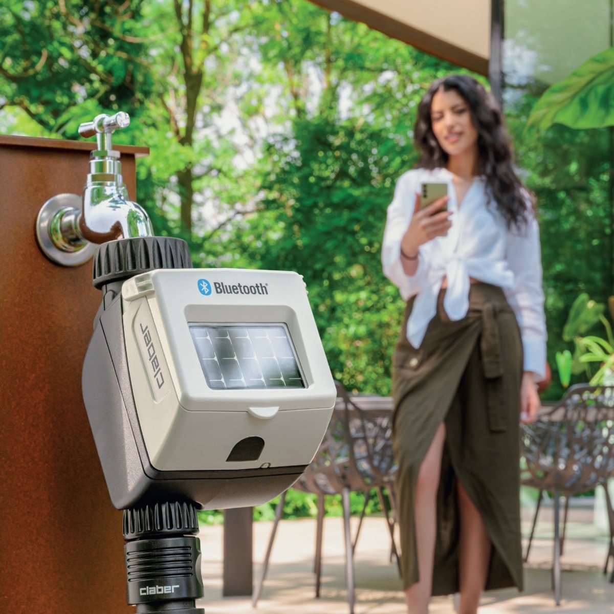 Claber 8497 Tempo MyAquasolar Garden Water Timer