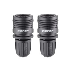 Claber 91009 Quick-Click Hose Pipe Connectors. Pack of 2 Claber 91009 Quick-Click Hose Pipe Connectors. Pack of 2
