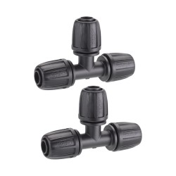 Claber 91029 16mm Hose Pipe Tee Connectors - pack of 2 Claber 91029 16mm Hose Pipe Tee Connectors - pack of 2