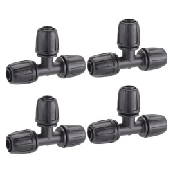 Claber 91029 16mm Hose Pipe Tee Connectors - pack of 4 Claber 91029 16mm Hose Pipe Tee Connectors - pack of 4