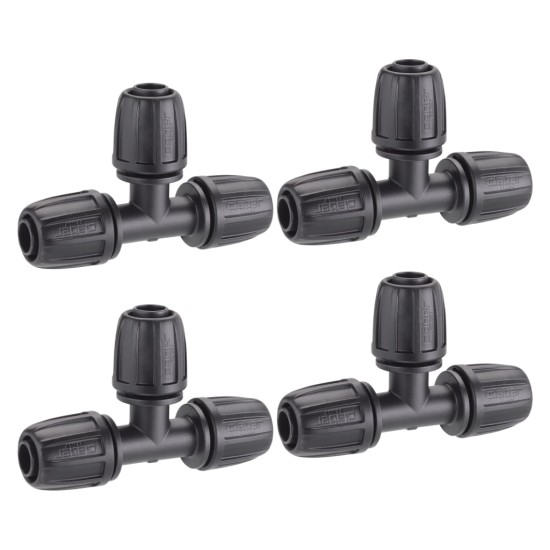 Claber 91029 16mm Hose Pipe Tee Connectors - pack of 4