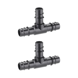 Claber 91071 Tee Hose Pipe Connectors Pack of 2 Claber 91071 Tee Hose Pipe Connectors Pack of 2