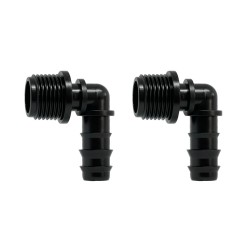 Two 1/2-Inch Threaded Elbow Connectors Two 1/2-Inch Threaded Elbow Connectors