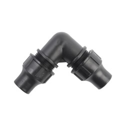 Threaded Nut Lock Hose Pipe Elbow Connectors x 2 Threaded Nut Lock Hose Pipe Elbow Connectors x 2