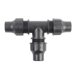 3-Way Tee Threaded Nut Lock Hose Pipe Connectors x 2 3-Way Tee Threaded Nut Lock Hose Pipe Connectors x 2