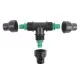 3-Way Tee Threaded Nut Lock Hose Pipe Connectors x 2 3-Way Tee Threaded Nut Lock Hose Pipe Connectors x 2