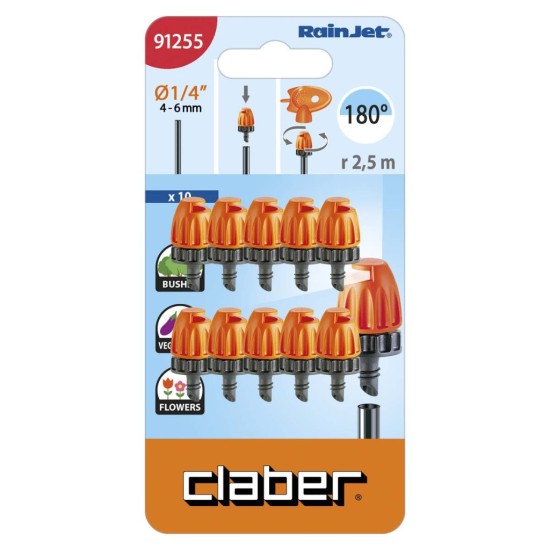 Claber 91255 Micro Sprinklers 180 degrees
