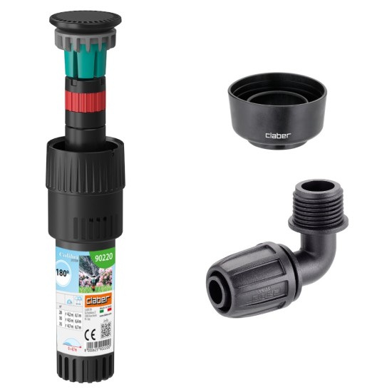 Claber 90220 180° Pop-Up Sprinkler Bundle