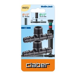 Claber 91072 Threaded 3-way Connector Claber 91072 Threaded 3-way Connector