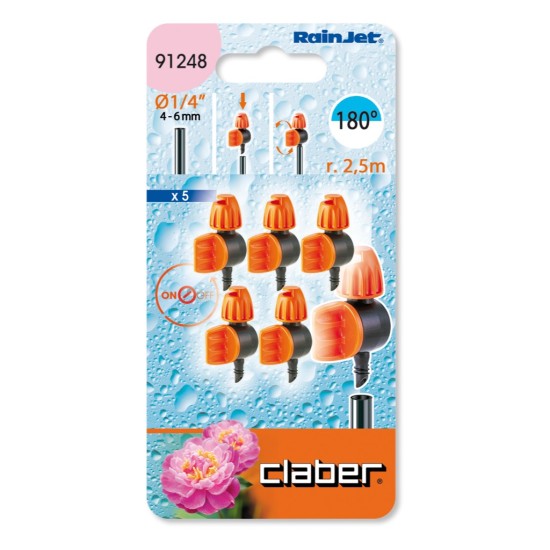 Claber 91248 Adjustable Micro Sprinklers 180 degrees